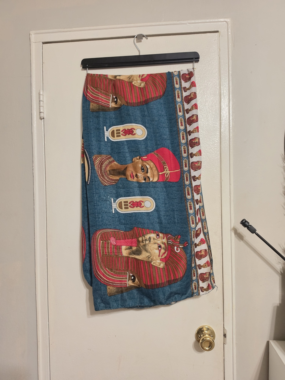 Blue Egyptian Print Scarf